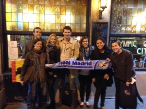 Scavenger Hunt Task #10: Group shot with a Real Madrid scarf.